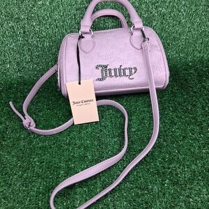 JUICY COUTURE Semi Charmed Satchel Mini Bag ~Handbag ~ Free love - Hot Purple